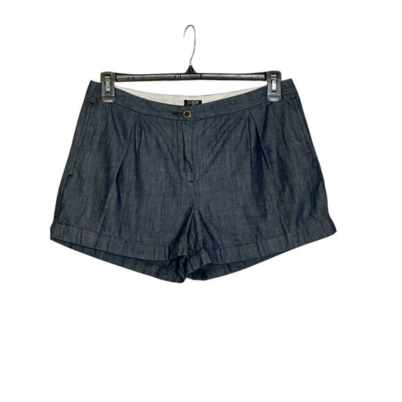 J.Crew blue chambray pleated shorts size 6 - Picture 10 of 10